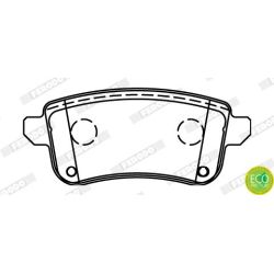 Stabdžių trinkelių rinkinys, diskinis stabdys FERODO FDB4435