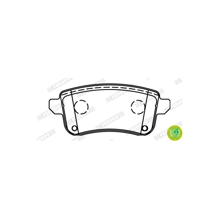 Stabdžių trinkelių rinkinys, diskinis stabdys FERODO FDB4435