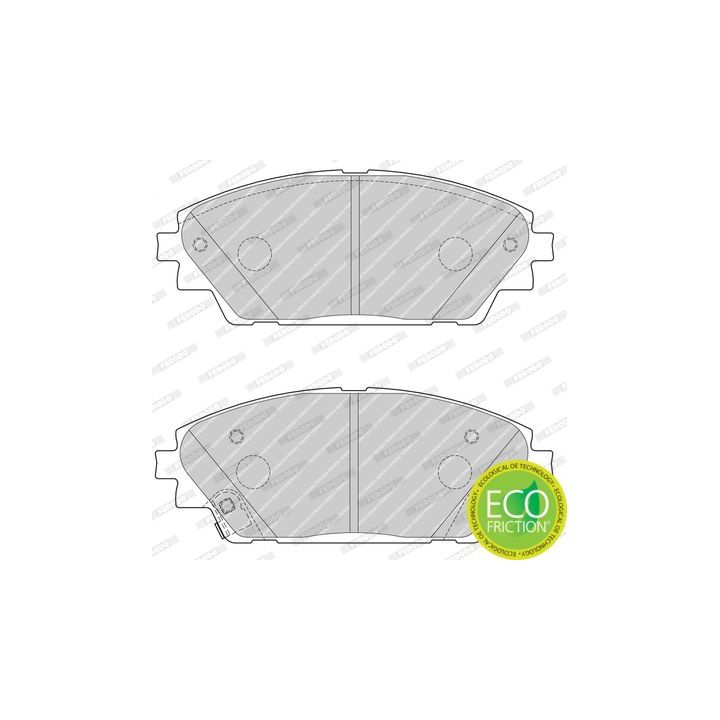 Stabdžių trinkelių rinkinys, diskinis stabdys FERODO FDB4446