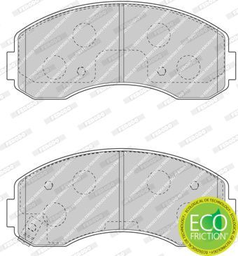 Stabdžių trinkelių rinkinys, diskinis stabdys FERODO FDB4567