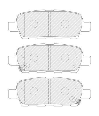 Stabdžių trinkelių rinkinys, diskinis stabdys FERODO FDB4756