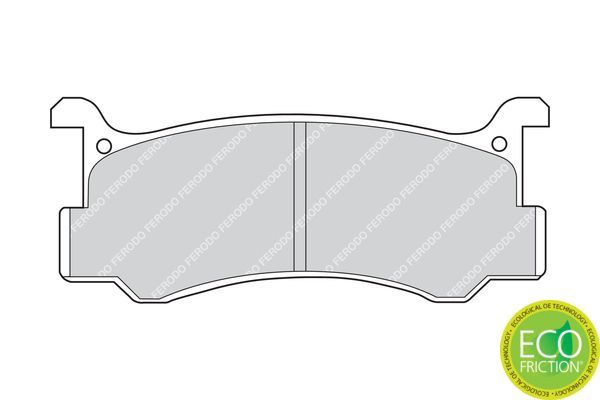 Stabdžių trinkelių rinkinys, diskinis stabdys FERODO FDB482