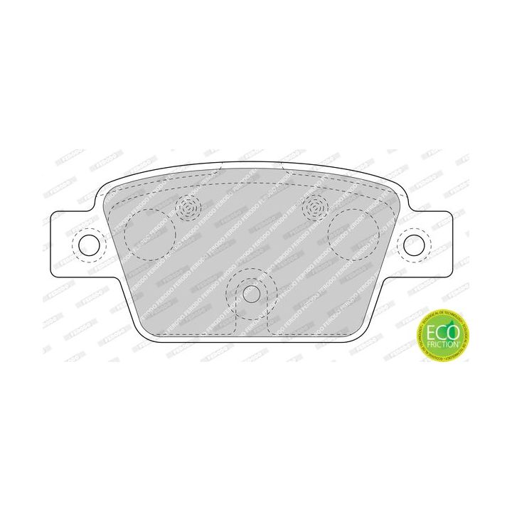 Stabdžių trinkelių rinkinys, diskinis stabdys FERODO FDB4829