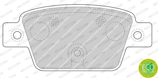 Stabdžių trinkelių rinkinys, diskinis stabdys FERODO FDB4829
