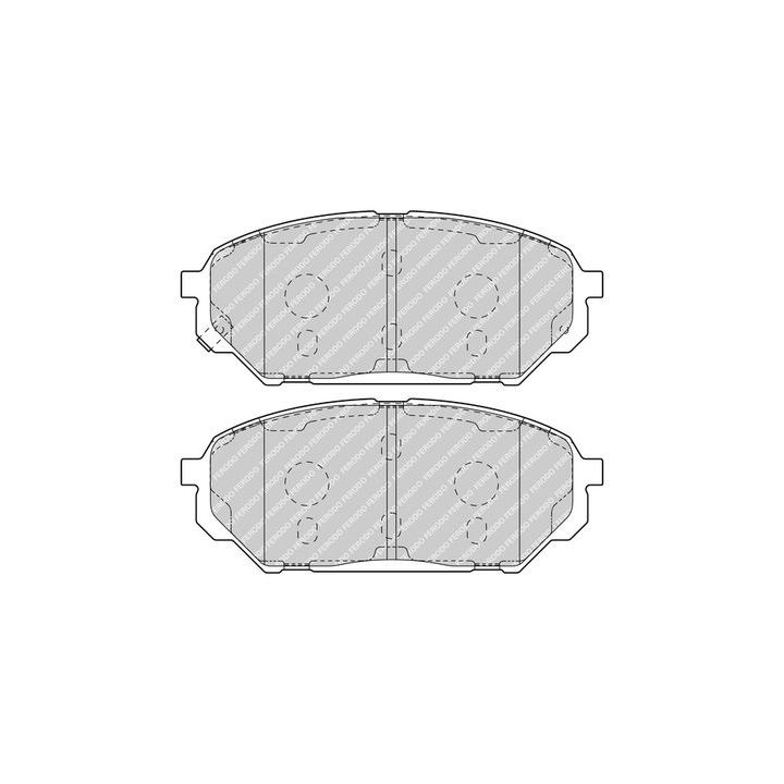Stabdžių trinkelių rinkinys, diskinis stabdys FERODO FDB4889