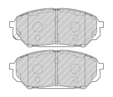 Stabdžių trinkelių rinkinys, diskinis stabdys FERODO FDB4889