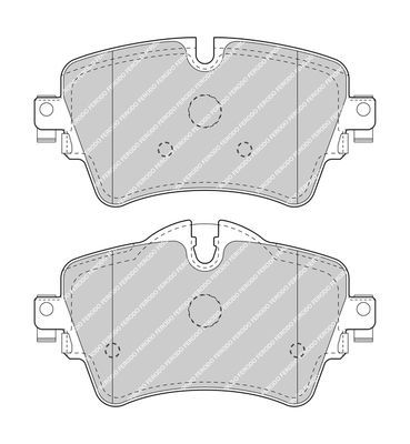Stabdžių trinkelių rinkinys, diskinis stabdys FERODO FDB4945