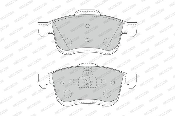 Stabdžių trinkelių rinkinys, diskinis stabdys FERODO FDB4951