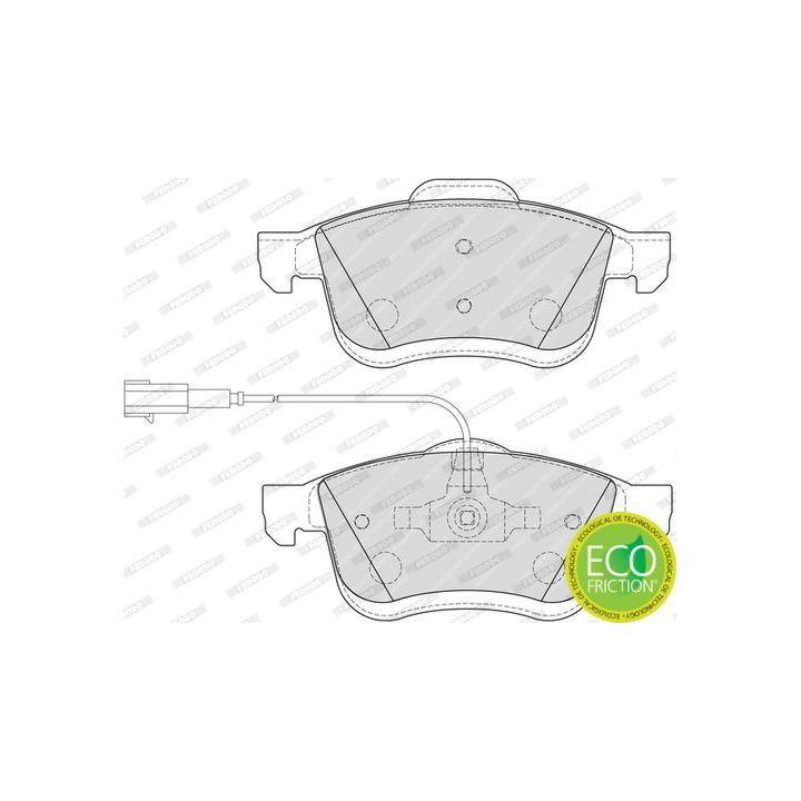 Stabdžių trinkelių rinkinys, diskinis stabdys FERODO FDB4951