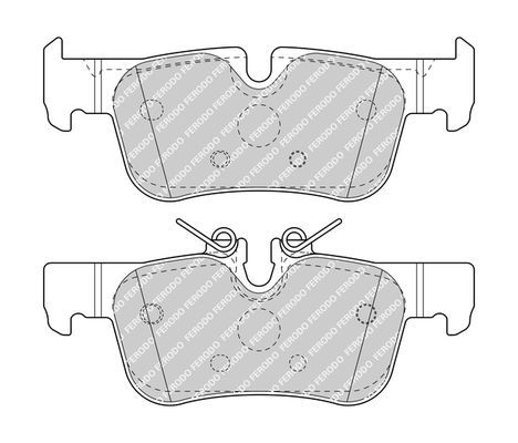 Stabdžių trinkelių rinkinys, diskinis stabdys FERODO FDB4954