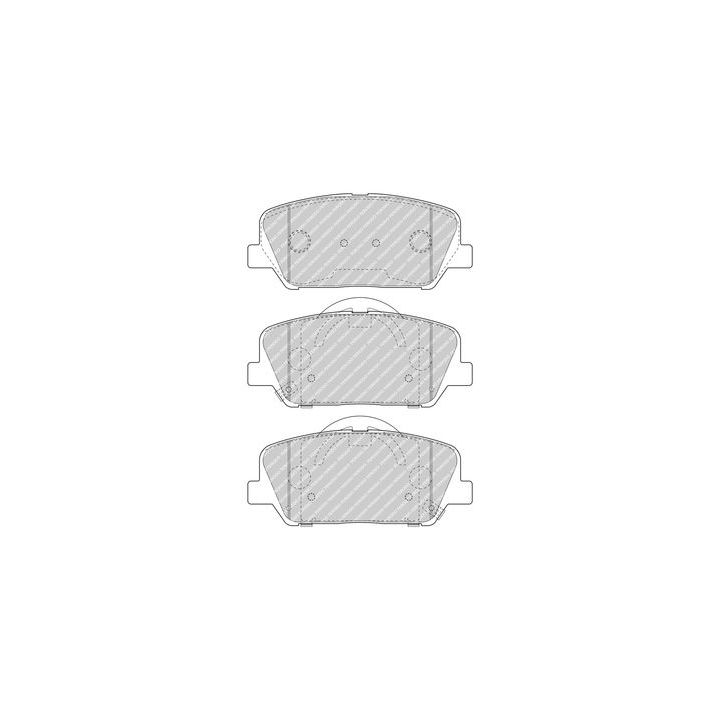 Stabdžių trinkelių rinkinys, diskinis stabdys FERODO FDB4984