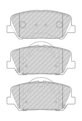 Stabdžių trinkelių rinkinys, diskinis stabdys FERODO FDB4984