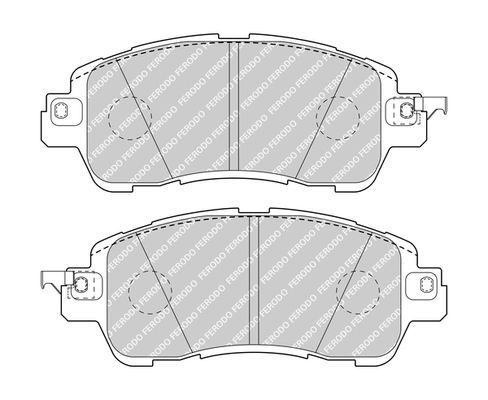 Stabdžių trinkelių rinkinys, diskinis stabdys FERODO FDB5015