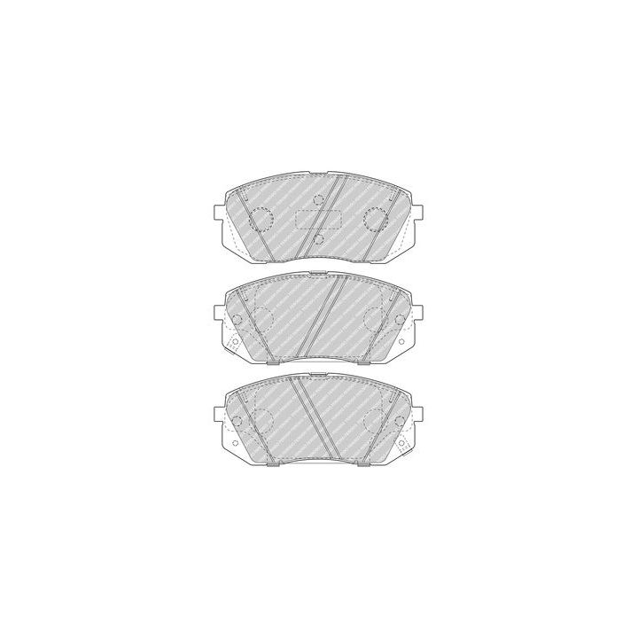 Stabdžių trinkelių rinkinys, diskinis stabdys FERODO FDB5039