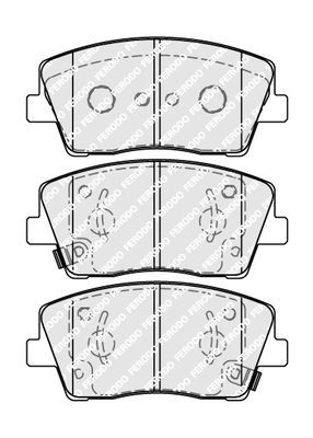 Stabdžių trinkelių rinkinys, diskinis stabdys FERODO FDB5044