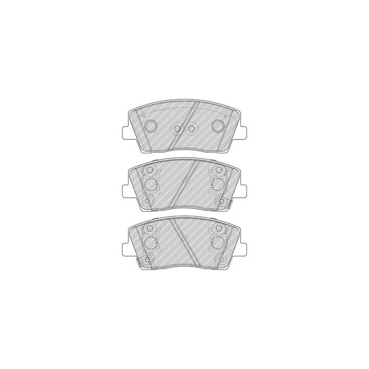 Stabdžių trinkelių rinkinys, diskinis stabdys FERODO FDB5045