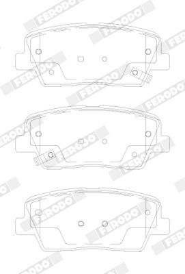 Stabdžių trinkelių rinkinys, diskinis stabdys FERODO FDB5152