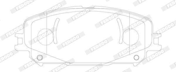 Stabdžių trinkelių rinkinys, diskinis stabdys FERODO FDB5198