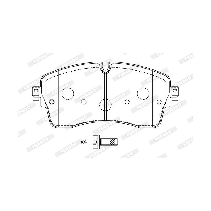 Stabdžių trinkelių rinkinys, diskinis stabdys FERODO FDB5221