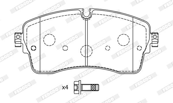 Stabdžių trinkelių rinkinys, diskinis stabdys FERODO FDB5221