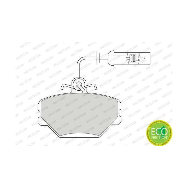 Stabdžių trinkelių rinkinys, diskinis stabdys FERODO FDB524