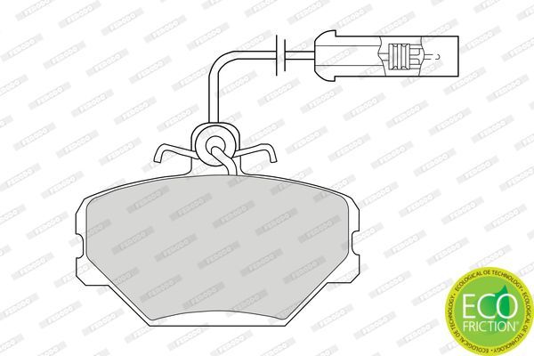 Stabdžių trinkelių rinkinys, diskinis stabdys FERODO FDB524