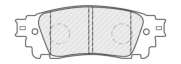 Stabdžių trinkelių rinkinys, diskinis stabdys FERODO FDB5297