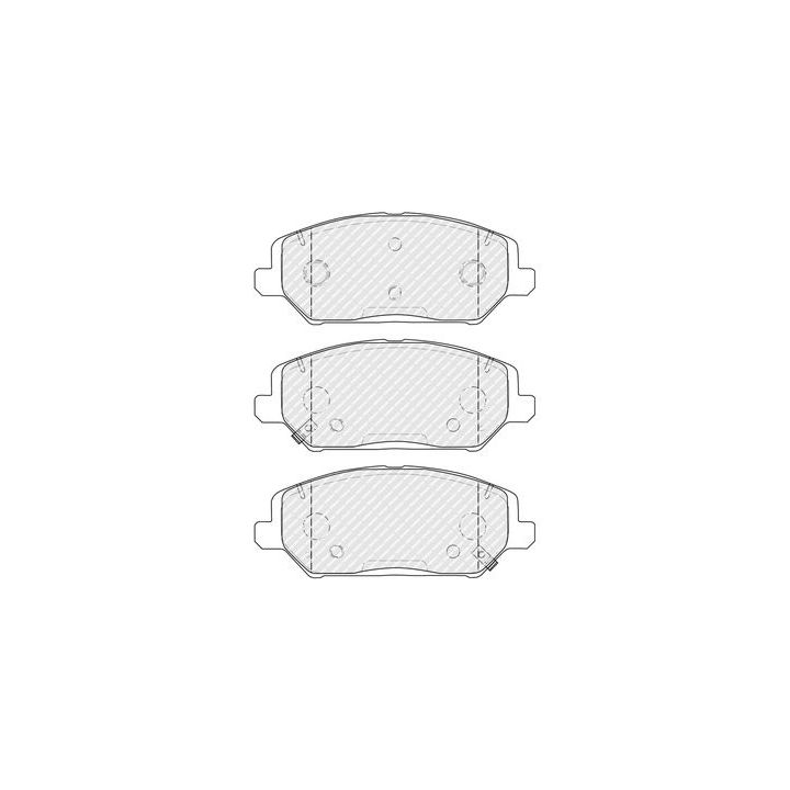 Stabdžių trinkelių rinkinys, diskinis stabdys FERODO FDB5317