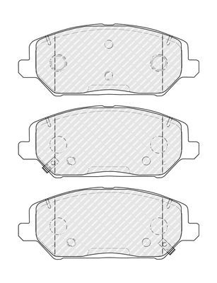 Stabdžių trinkelių rinkinys, diskinis stabdys FERODO FDB5317