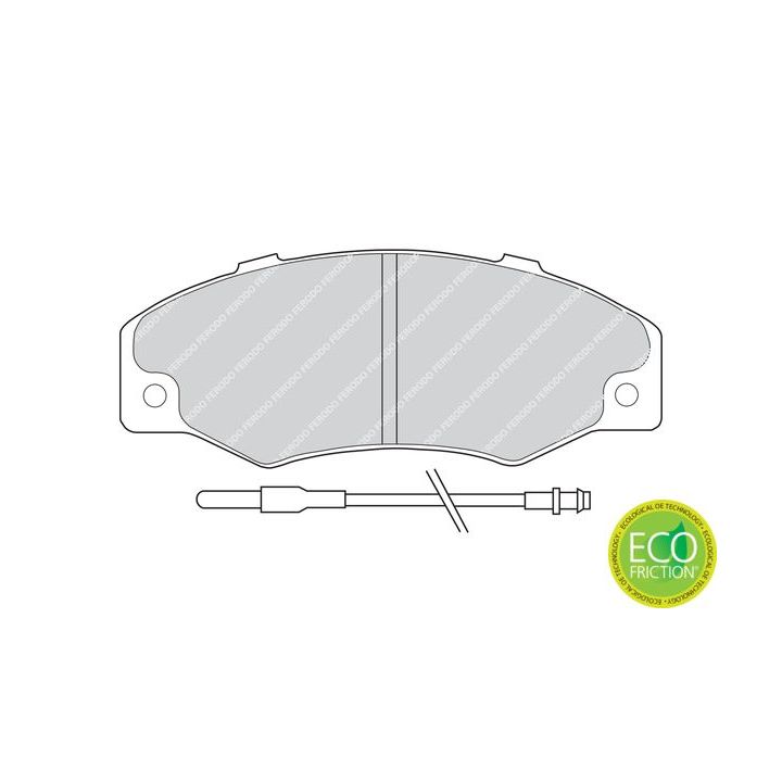 Stabdžių trinkelių rinkinys, diskinis stabdys FERODO FDB534