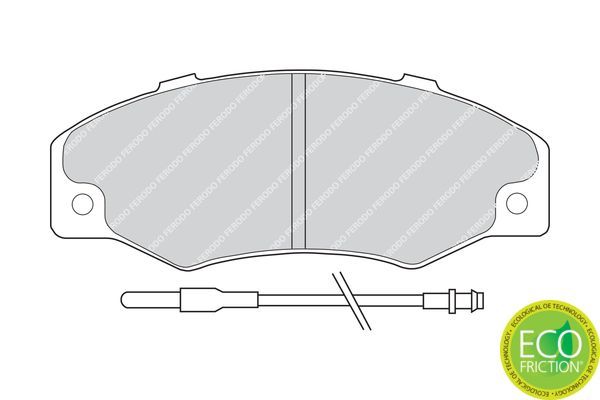 Stabdžių trinkelių rinkinys, diskinis stabdys FERODO FDB534