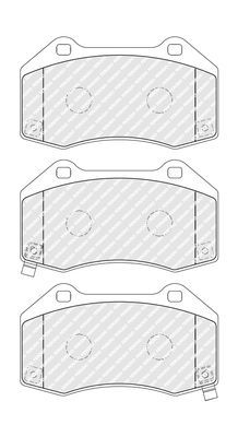 Stabdžių trinkelių rinkinys, diskinis stabdys FERODO FDB5382