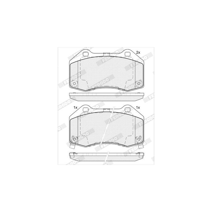 Stabdžių trinkelių rinkinys, diskinis stabdys FERODO FDB5382