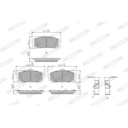 Stabdžių trinkelių rinkinys, diskinis stabdys FERODO FDB5424