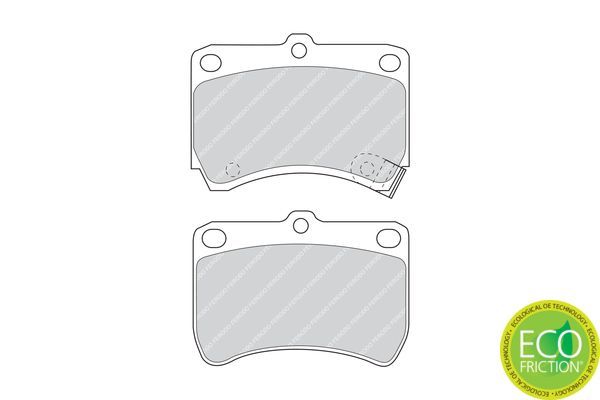 Stabdžių trinkelių rinkinys, diskinis stabdys FERODO FDB597