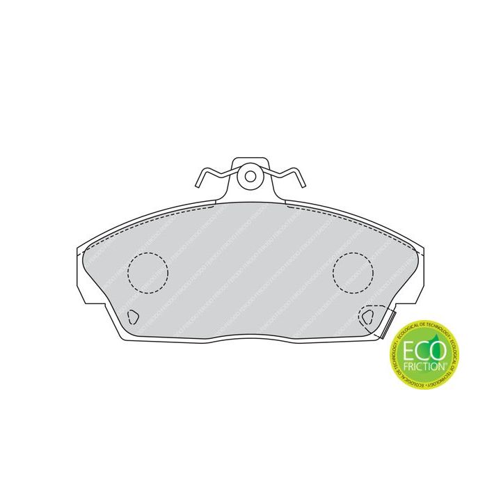 Stabdžių trinkelių rinkinys, diskinis stabdys FERODO FDB613