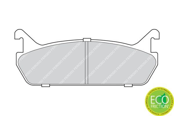Stabdžių trinkelių rinkinys, diskinis stabdys FERODO FDB654