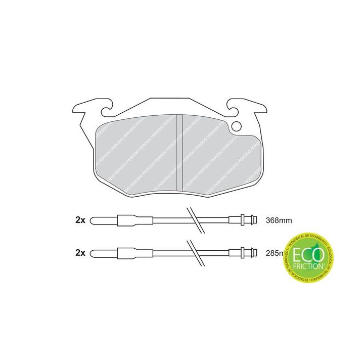 Stabdžių trinkelių rinkinys, diskinis stabdys FERODO FDB719