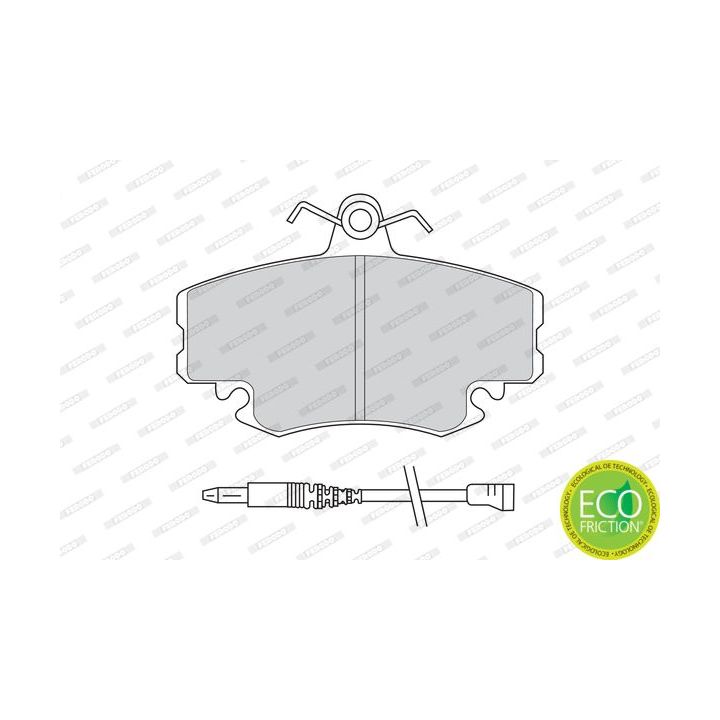 Stabdžių trinkelių rinkinys, diskinis stabdys FERODO FDB845