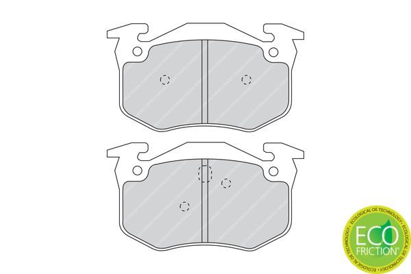 Stabdžių trinkelių rinkinys, diskinis stabdys FERODO FDB877