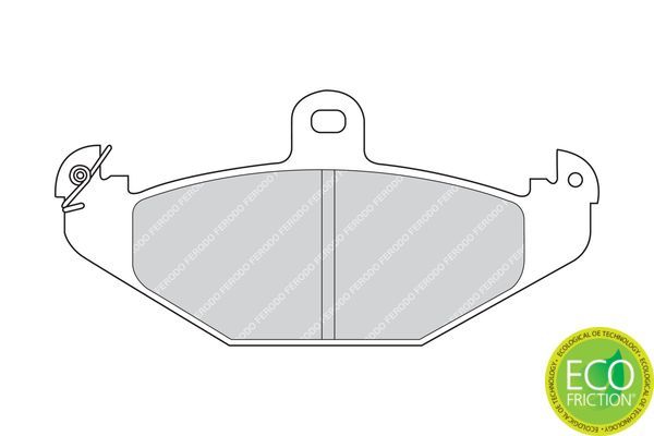 Stabdžių trinkelių rinkinys, diskinis stabdys FERODO FDB878