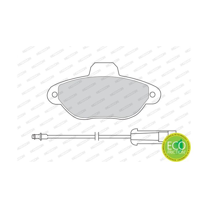 Stabdžių trinkelių rinkinys, diskinis stabdys FERODO FDB925