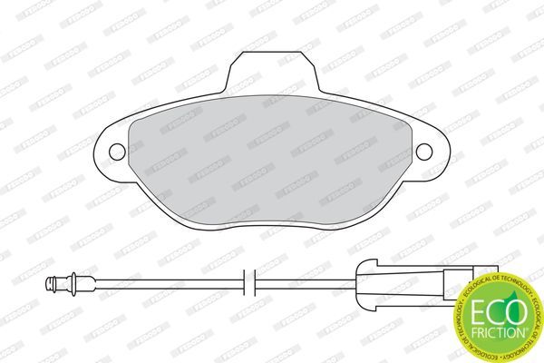 Stabdžių trinkelių rinkinys, diskinis stabdys FERODO FDB925