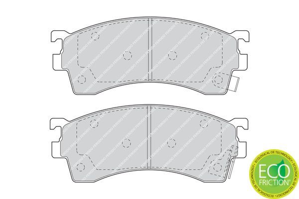 Stabdžių trinkelių rinkinys, diskinis stabdys FERODO FDB950
