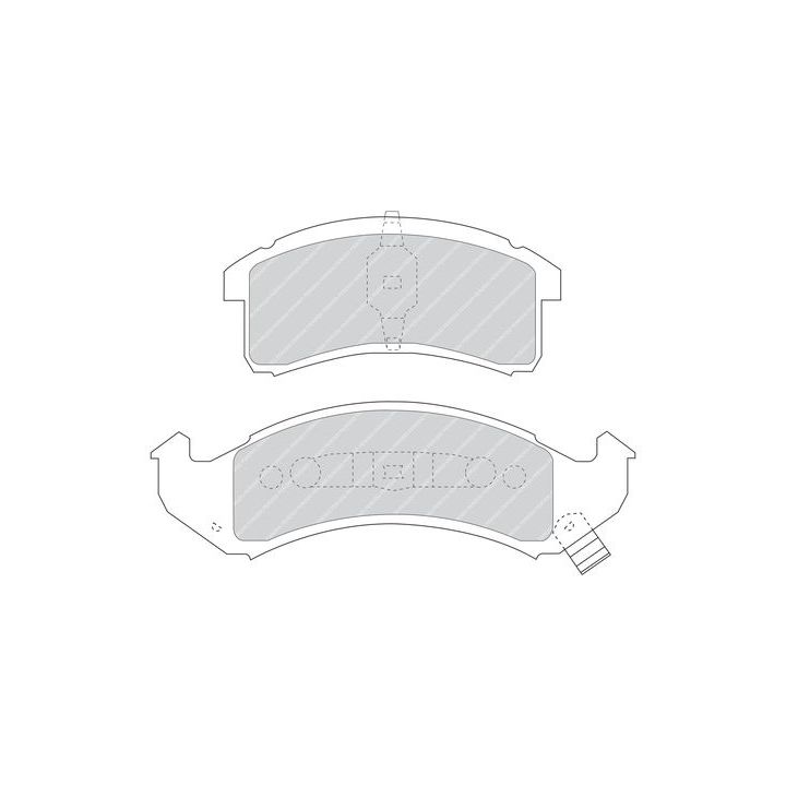 Stabdžių trinkelių rinkinys, diskinis stabdys FERODO FDB975