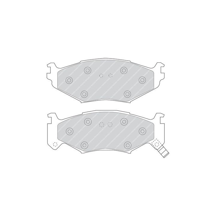 Stabdžių trinkelių rinkinys, diskinis stabdys FERODO FDB977