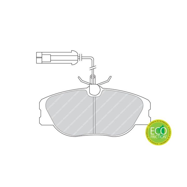 Stabdžių trinkelių rinkinys, diskinis stabdys FERODO FDB994