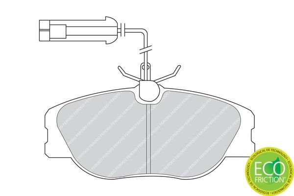 Stabdžių trinkelių rinkinys, diskinis stabdys FERODO FDB994