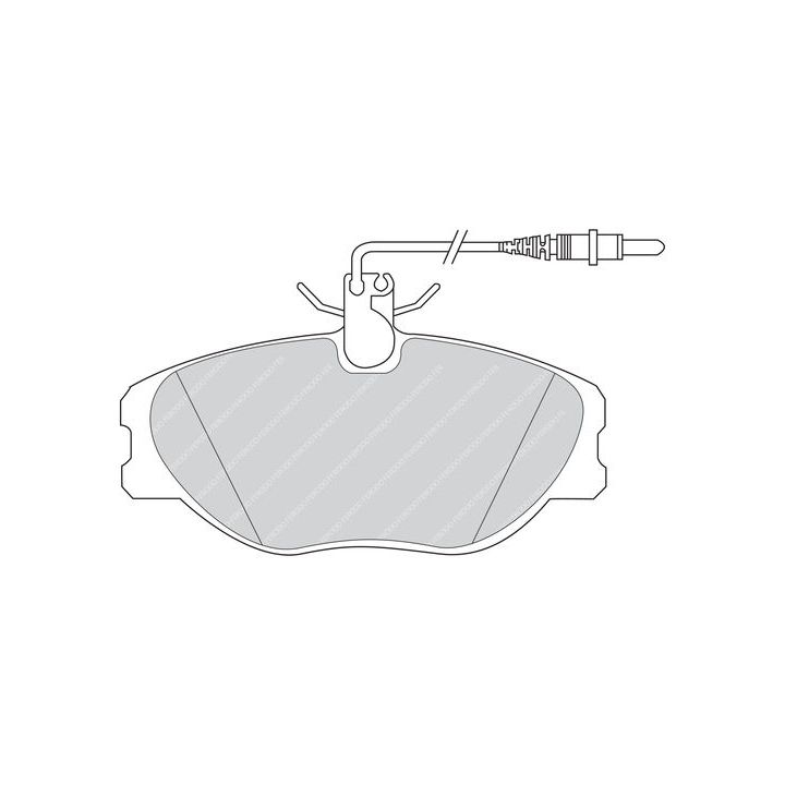 Stabdžių trinkelių rinkinys, diskinis stabdys FERODO FVR1000