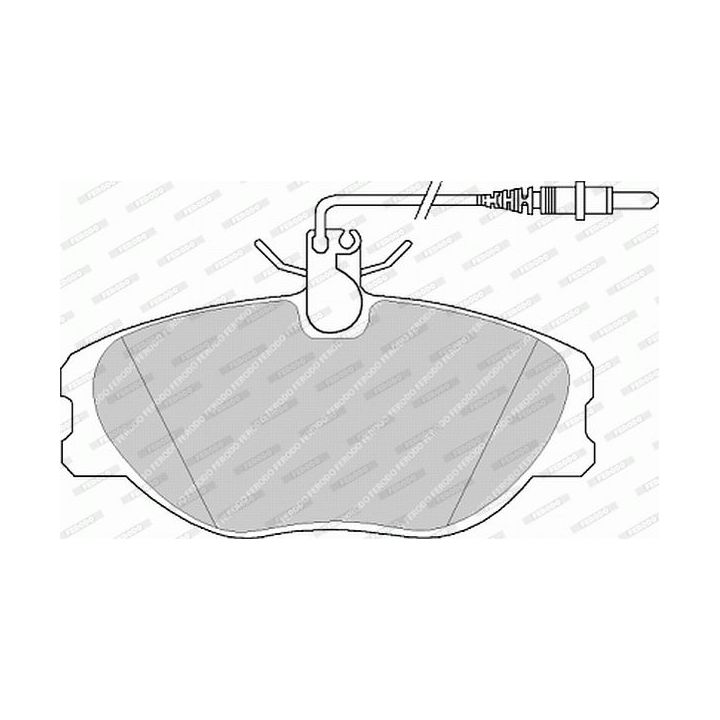 Stabdžių trinkelių rinkinys, diskinis stabdys FERODO FVR1000